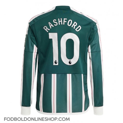 Manchester United Marcus Rashford #10 Udebanetrøje 2023-24 Langærmet